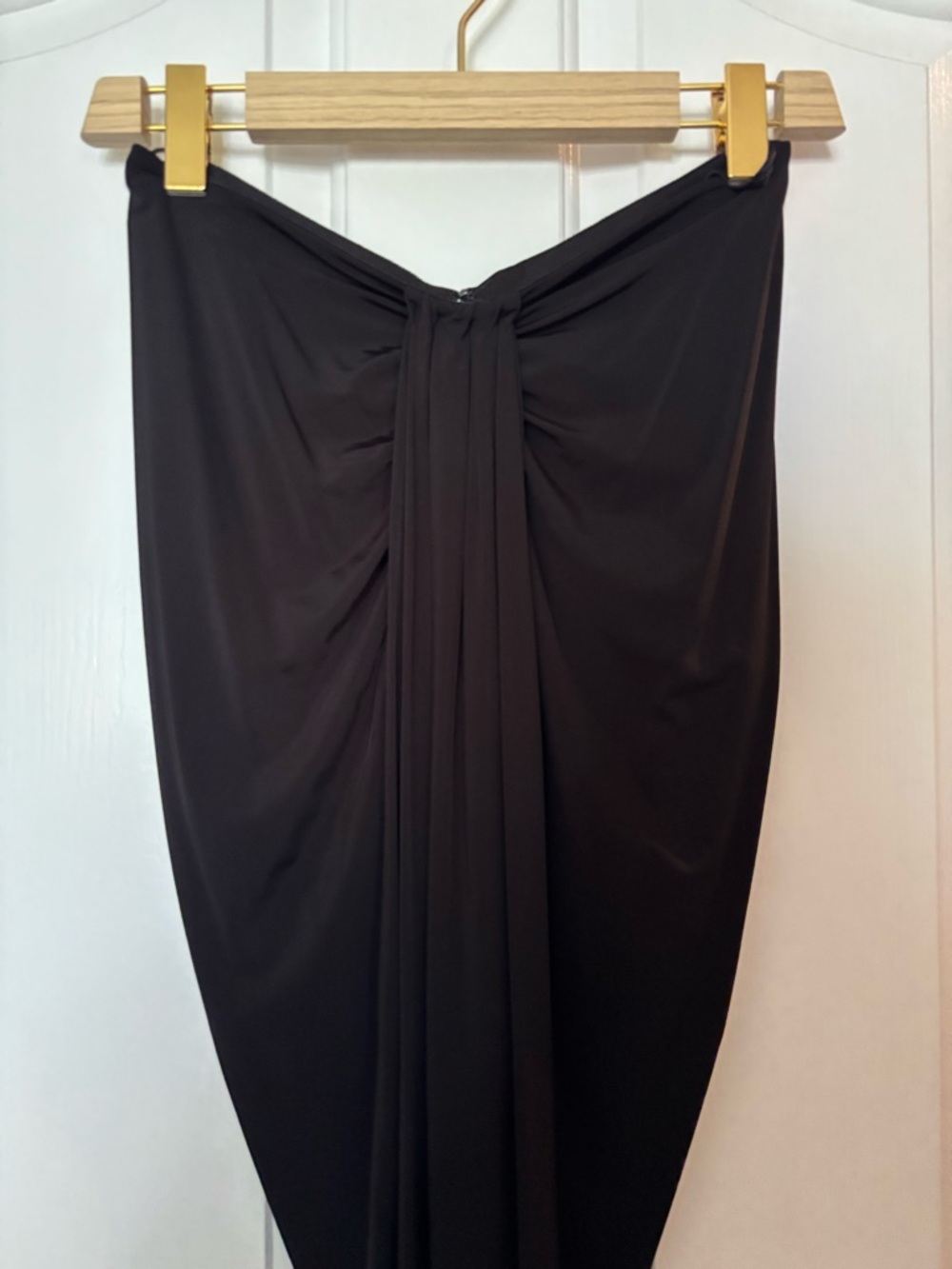 NWOT Jason Wu Black STRAPLESS midi Dress with rouching size 6 - Picture 2 of 12